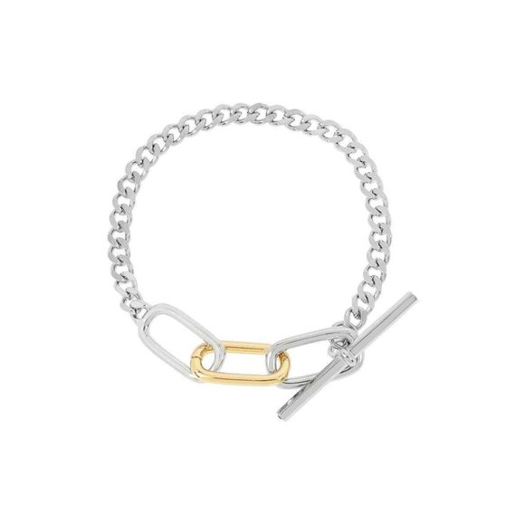 All Saints Jewelry - All Saints Bracelet Dual Tone Bracelet with Toggle Clasp New Streetwear